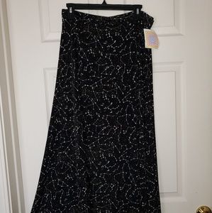 LuLaRoe constellation maxi skirt size medium NWT